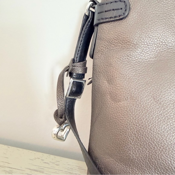 NWT Brighton Brown Taupe Brown Sullivan Expandable Crossbody Bag Purse Leather - Picture 3 of 8